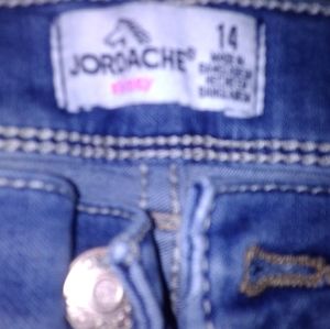 Jordache girls skinny jeans blue jean color like new size 14 in girls